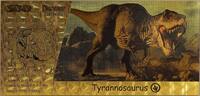 USA Banknoten Tyrannosaurus 100 Dinosaur Note Full Color Novelty 24K Gold Plated Bill XX017 -