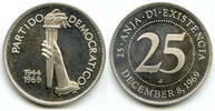 Exonumia Sterling Curacao Partido Democratico Silver Medal Democratic Party - K843 -