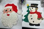 Sonstiges Christmas Holidays Melted Plastic Popcorn Decoration Lot of 4 Angel Santa -ST559 -