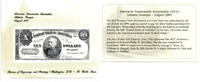 Stamps 1890 $ 2001 ANA Bureau Engraving Printing $10 BEP Print - K918 -