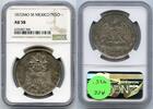 Weltmünzen Peso Mexico Un Silver Coin NGC AU58 Certified - JR090 -