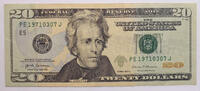 US Paper Money  2017-A $20 Federal Reserve Currency Note 1971 Birthday Serial Number - L314