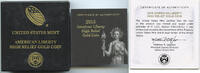 Publications & Supplies American Liberty High Relief Gold Box + COA Only - No Coin - L326 -