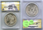 USA Dollar Morgan Silver ANACS MS 61 Struck Through Debris - L382 -