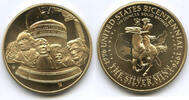 Exonumia Medal United States Bicentennial 1776 - 1976 Art Bronze Liberty Round - L401 -