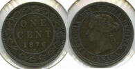 Kanada Cent 1876-H Canada One Large Penny - Queen Victoria - G463 -