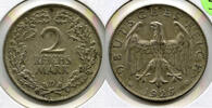 Europa Mark 1925-D Germany Silver Coin 2 Reichs - Deutsches Reich - L512 -
