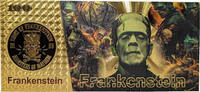 USA Banknoten Frankenstein Horror Monster $100 Note Novelty 24K Gold Plated Bill XX105 -