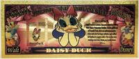USA Banknoten Dollar Daisy Duck Walt Disney Million 24K Gold Foil Plated Note Bill - XX113 -