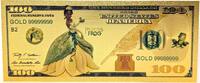 USA Banknoten 100 Dollar Tiana Disney Princess & Frog $ 24K Gold Foil Plated Note Bill - XX120 -