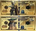 USA Banknoten Star Wars The Mandalorian Boba Fett Baby Yoda 24K Gold Plated Foil Note Set XS14 -