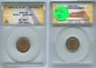 USA Indian Head Cent ANACS VF30 W/ L Cleaned Certified Coin- RK092 -