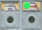 USA Indian Head Cent ANACS AU50 Corroded & Scratched Certified Coin- RK094 -