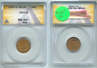 USA Indian Head Cent ANACS MS60 BRN Certified Coin- RK114 -