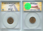 USA Indian Head Cent ANACS MS63 RB Certified Coin- RK122 -