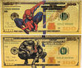 USA Banknoten 100 Dollars Spider-Man & Venom Marvel $ 24K Gold Plated Bills Notes Set of 2 XS20 -