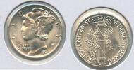 USA Dime 1937-P Mercury Silver Coin - RK213 -