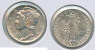 USA Dime 1937-S Mercury Silver Coin - RK214 -