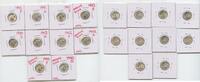 USA 10 AU/BU Mercury Dimes Silver Coin Set - RK238 -