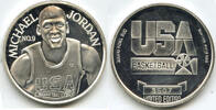 Anlagemünzen Medal Michael Jordan USA Basketball 999 Silver 1 oz Round Chicago Bulls - H128 -