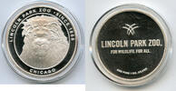Anlagemünzen Medal Lincoln Park Zoo Chicago Lion 999 Silver 1 oz Round Wildlife Animals JN468 -