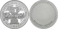 Anlagemünzen Medal Believe Achieve Champs #1 Champion Award 999 Silver 1 oz Art Round Bullion -