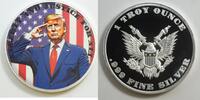 Anlagemünzen Medal Donald Trump 999 Silver 1 oz Liberty + Justice For All Colored Round LH553 -
