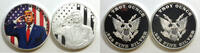 Anlagemünzen Medal Donald Trump 999 Silver 1 oz Liberty Justice Salute 2- Set Rounds LH554 -