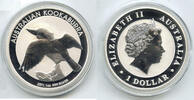 Anlagemünzen 1 Dollar Australian Kookaburra 999 Silver 1 oz $ Coin - Elizabeth II - J127 -