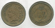 USA Indian Head Cent Penny Copper Coin 1C - RK291 -