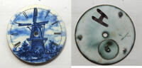 Sonstiges Hampden 18 Size Smock Stage Dutch Windmill Pocket Watch Porcelain Dial LW509 -