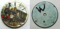 Sonstiges Waltham 18 Size 4-6-0 Steam Locomotive Train Pocket Watch Porcelain Dial LW469 -