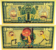 USA Banknoten Rick and Morty Rick Sanchez & Morty Smith $100 24K Gold Plated Bills Notes XS36 -