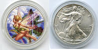 Bullion Dollar 2021 Winged Fairy American Eagle 1 oz Silver  Colored Coi... 108,25 EUR  zzgl. 23,34 EUR Versand