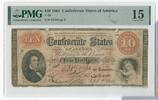 US Paper Money 1861 $ 10 Confederate States of America Currency PMG Fine... 259,80 EUR  zzgl. Versand