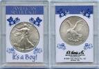 Bullion  2025 American Silver Eagle 1 oz It's A Boy Newborn Gift Holder ... 108,25 EUR  zzgl. 23,34 EUR Versand