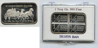Bullion Medal Stagecoach 999 Silver 1 oz Art Bar Ingot  Bullion - Q223  86,60 EUR  zzgl. 23,34 EUR Versand