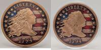 Bullion  1794 Flowing Hair Colorized American Flag USA 5 Oz 999 Copper R... 21,61 EUR  zzgl. 23,34 EUR Versand