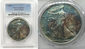 Bullion Dollar 1992 American Eagle 1 oz Silver  PCGS MS67 Toning Toned B... 430,48 EUR  zzgl. Versand