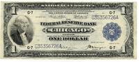 US Paper Money 1918 $ 1 National Currency Note Large Chicago Illinois Federal Reserve Bank R775