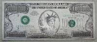 USA Banknoten Lady Liberty US $1,000,000 Note Novelty Platinum Foil Plated Bill LG654 -