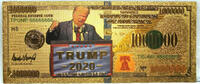 USA Banknoten Trump Keep America Great $1000000 Million Novelty 24k Gold Plate Note LG309 -