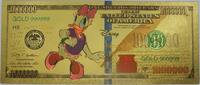 USA Banknoten Daisy Duck Walt Disney $1000000 Note Novelty 24K Gold Foil Plated Bill - GFN53 -