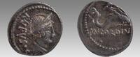 ROMAN REPUBLIC. Mn. Cordius Rufus. 46 BC. AR Denarius (18mm, 3.58 gm). Diademed -