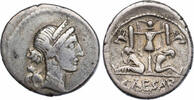  Roman Republic, Julius Caesar, AR Denarius, military mint traveling with Caesar