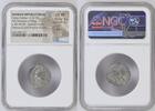 ROMAN IMPERATORIAL Julius Caesar, as Dictator (49-44 BC). AR denarius (19mm, 3.82 gm, 11h). NGC Cho AR Denarius Julius Caesar, d.44 BC NGC Ch VF Stri