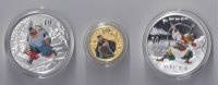 China 2x10 + 1x 150 Yuan Gold/Silber Satz Wasserufergeschichte <i>outlaws of the marsh</i> 2011 2x10 1x 150 Y. -