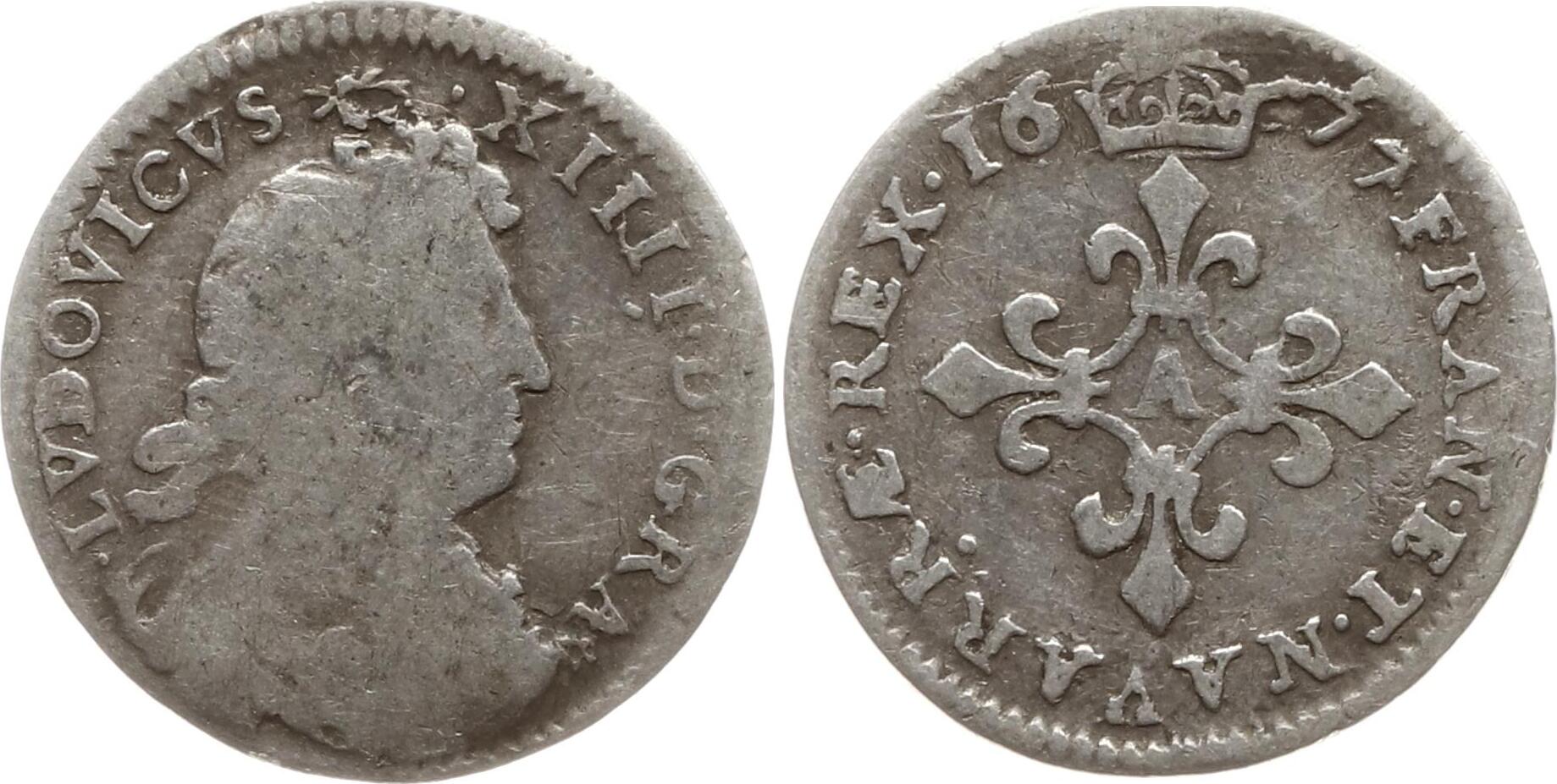 Frankreich, Königreich 4 Sols 1677 A, R! Ludwig XIV., 1643 1715