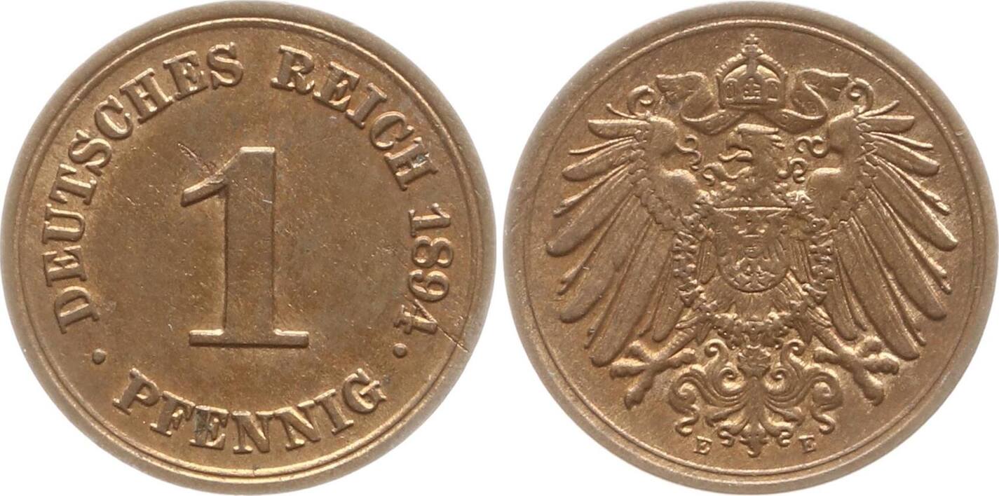 Kaiserreich Deutschland Pfennig E Fast Vorz Glich Kl Kr Ma Shops