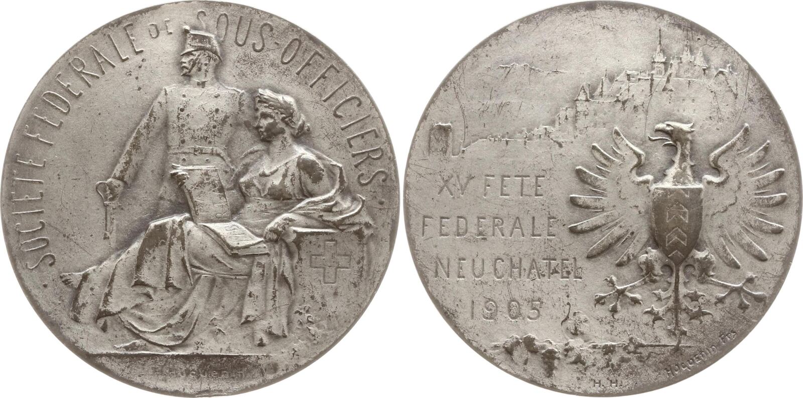 Lot De Médailles Suisses Huguenin - Collection De Médailles Anciennes - Suisse